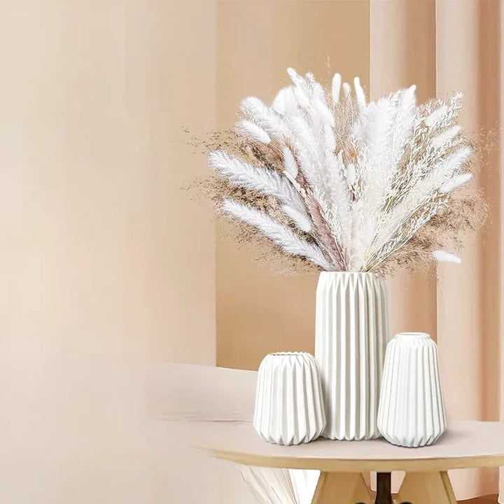 Vase à Fleurs Blanc en Céramique | Moderne et Élégant - Maison Vase