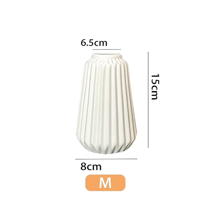 Vase à Fleurs Blanc en Céramique | Moderne et Élégant - Maison Vase