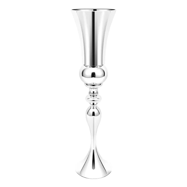 Vase à Fleurs Britannique Argenté | Design Moderne et Autoportant - Maison Vase