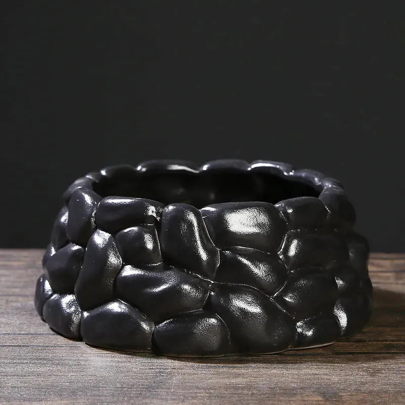 Vase à Fleurs Chinois Noir | Céramique Élégante - Maison Vase