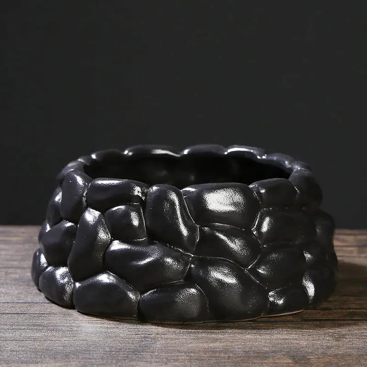 Vase à Fleurs Chinois Noir | Céramique Élégante - Maison Vase