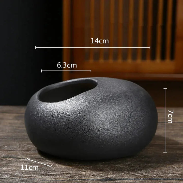 Vase à Fleurs Chinois Noir | Céramique Élégante - Maison Vase