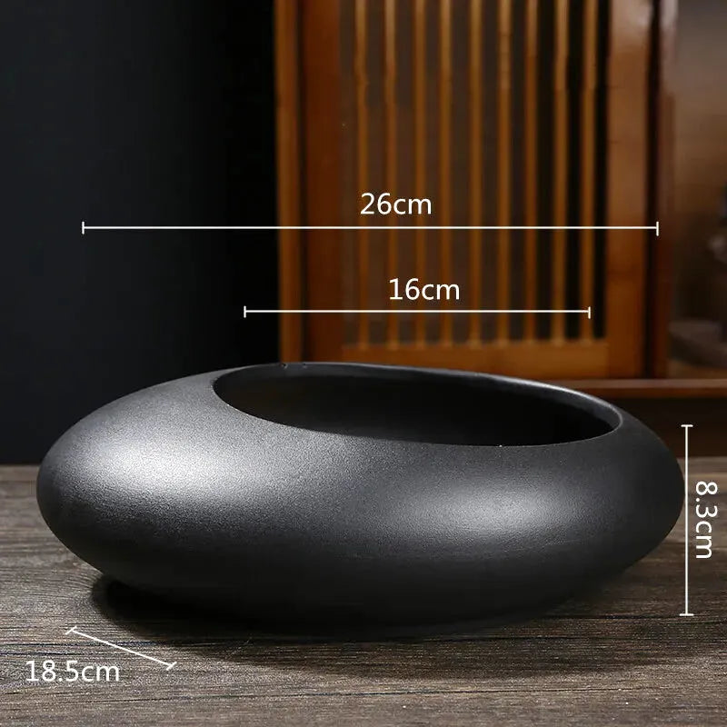 Vase à Fleurs Chinois Noir | Céramique Élégante - Maison Vase