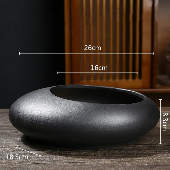 Vase à Fleurs Chinois Noir | Céramique Élégante - Maison Vase