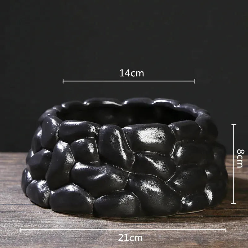 Vase à Fleurs Chinois Noir | Céramique Élégante - Maison Vase