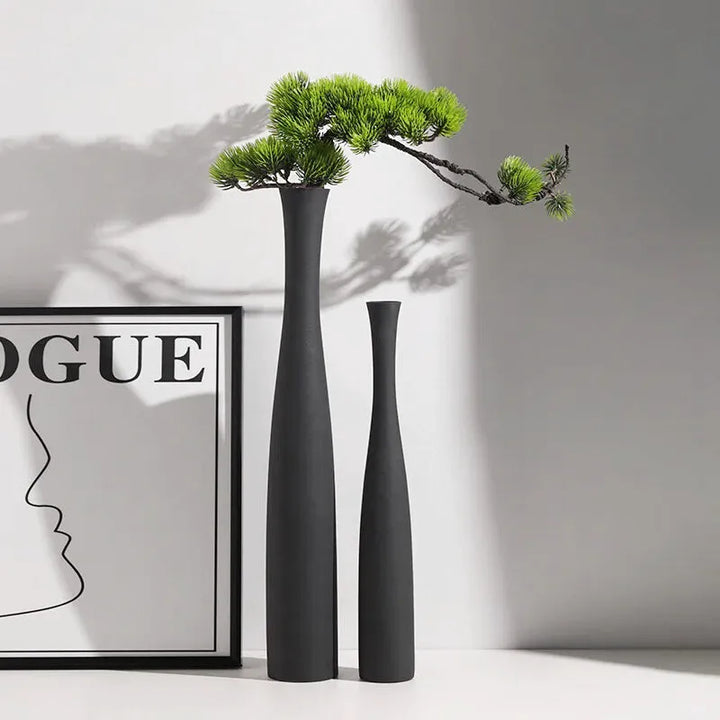 Vase à Fleurs Conique Scandinave | Design Élancé en Céramique - Maison Vase