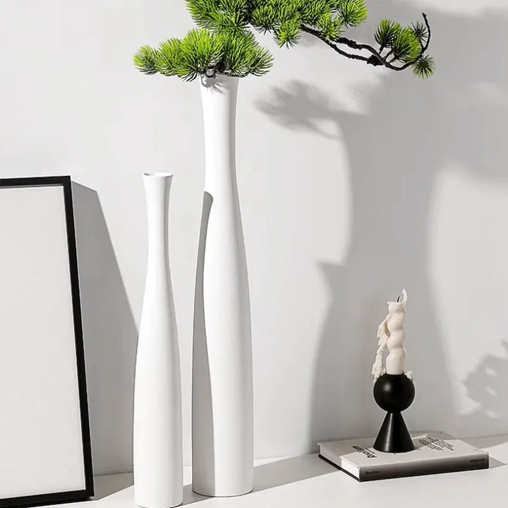 Vase à Fleurs Conique Scandinave | Design Élancé en Céramique - Maison Vase