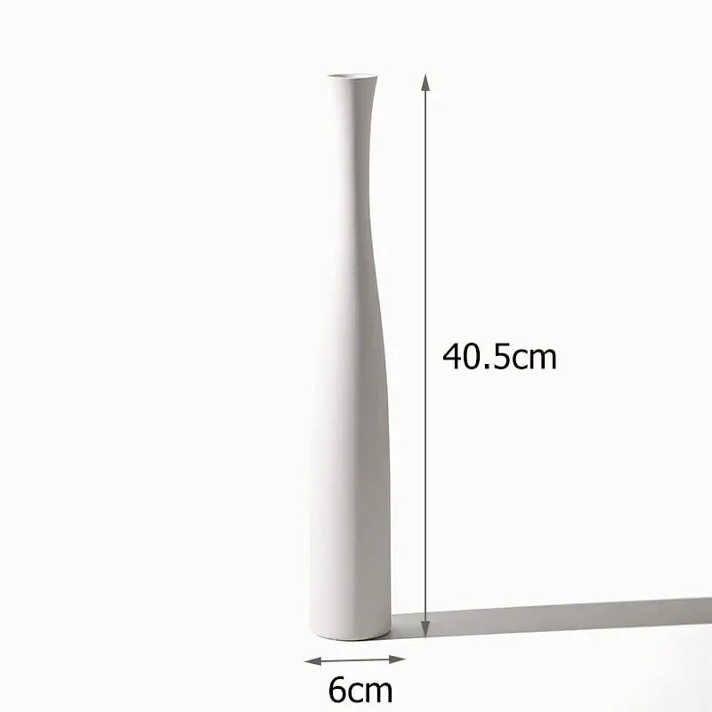 Vase à Fleurs Conique Scandinave | Design Élancé en Céramique - Maison Vase