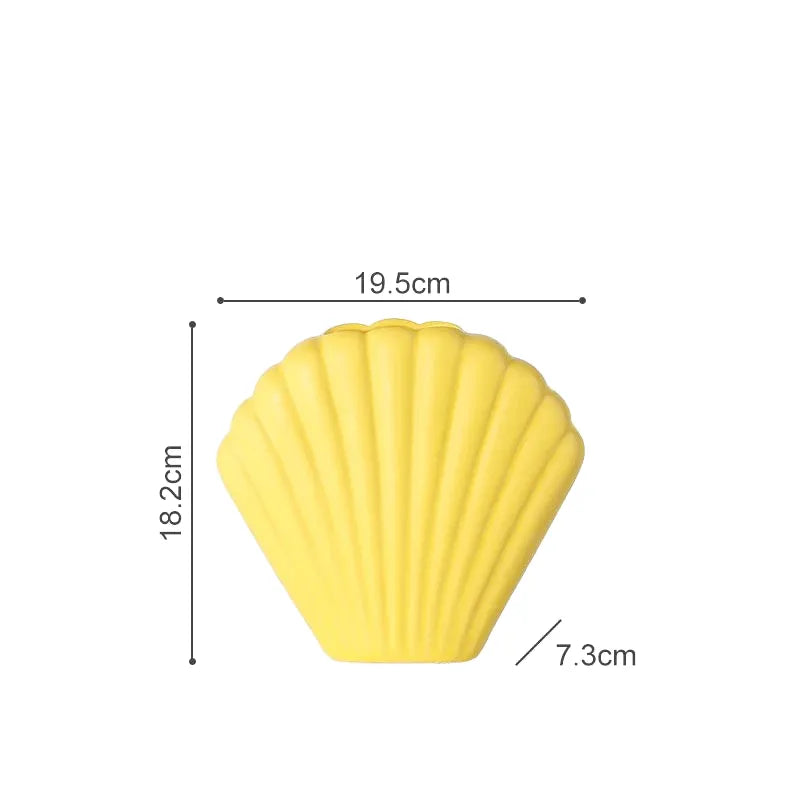Vase à Fleurs Coquillage Décoratif | Céramique Moderne et Minimaliste - Maison Vase