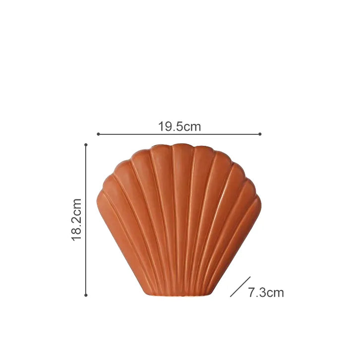 Vase à Fleurs Coquillage Décoratif | Céramique Moderne et Minimaliste - Maison Vase