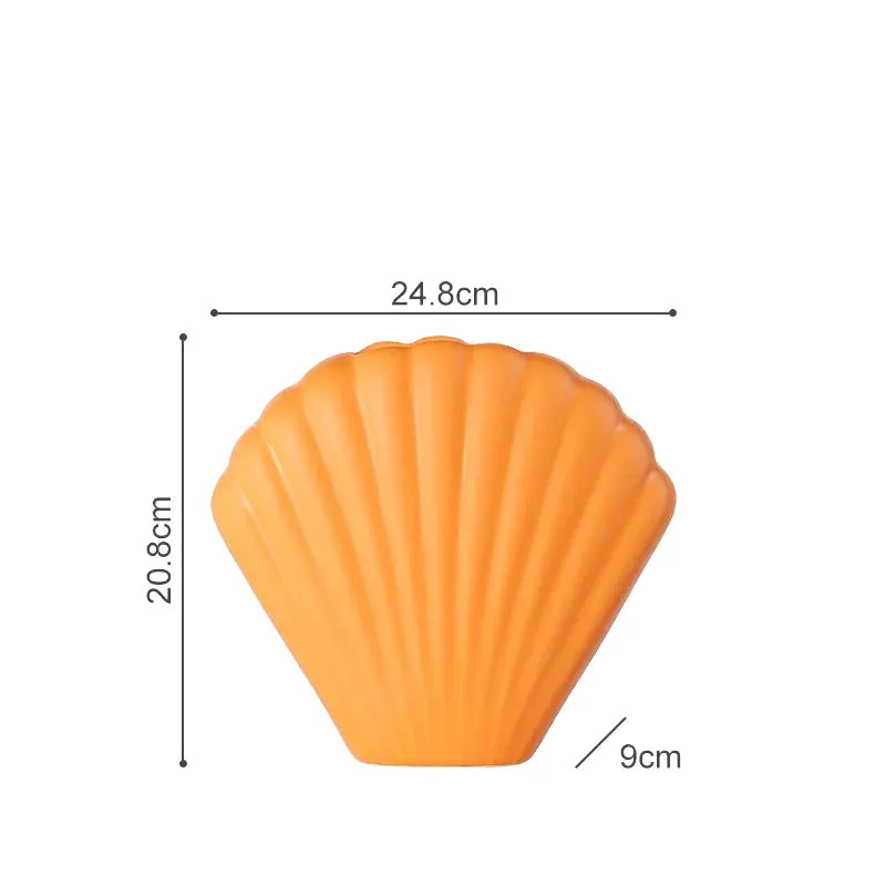 Vase à Fleurs Coquillage Décoratif | Céramique Moderne et Minimaliste - Maison Vase