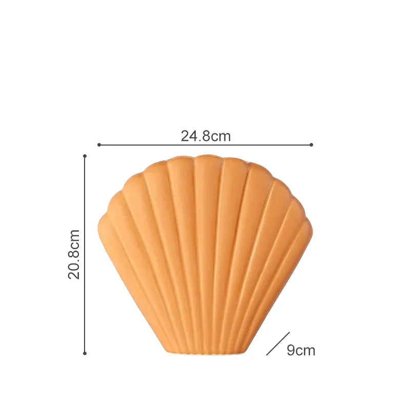 Vase à Fleurs Coquillage Décoratif | Céramique Moderne et Minimaliste - Maison Vase