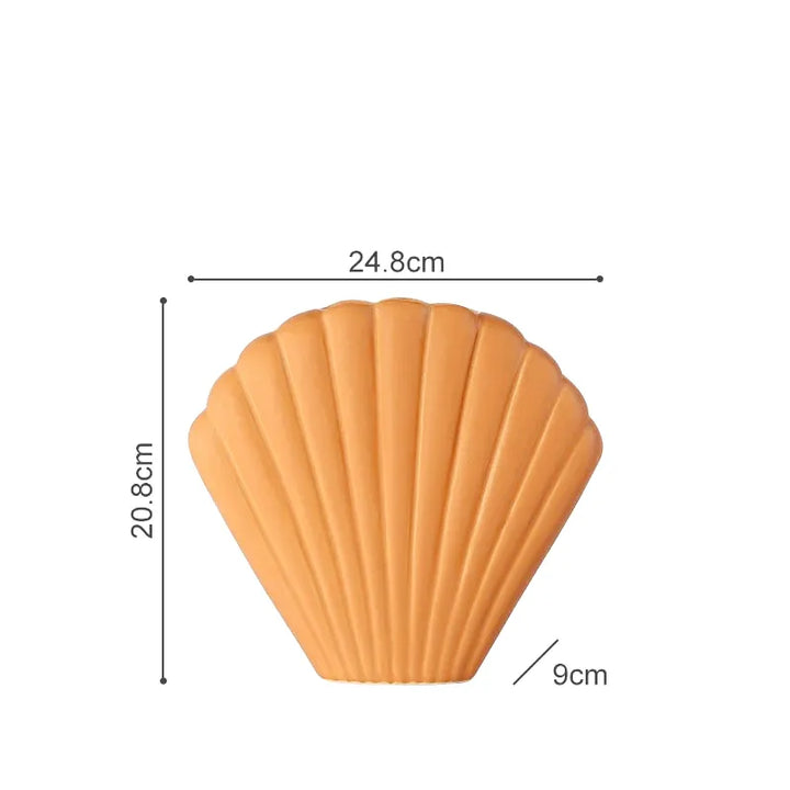 Vase à Fleurs Coquillage Décoratif | Céramique Moderne et Minimaliste - Maison Vase