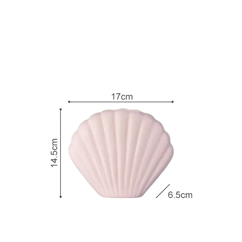 Vase à Fleurs Coquillage Décoratif | Céramique Moderne et Minimaliste - Maison Vase