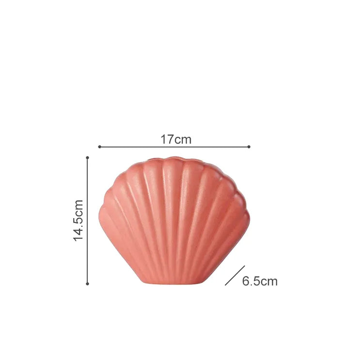 Vase à Fleurs Coquillage Décoratif | Céramique Moderne et Minimaliste - Maison Vase