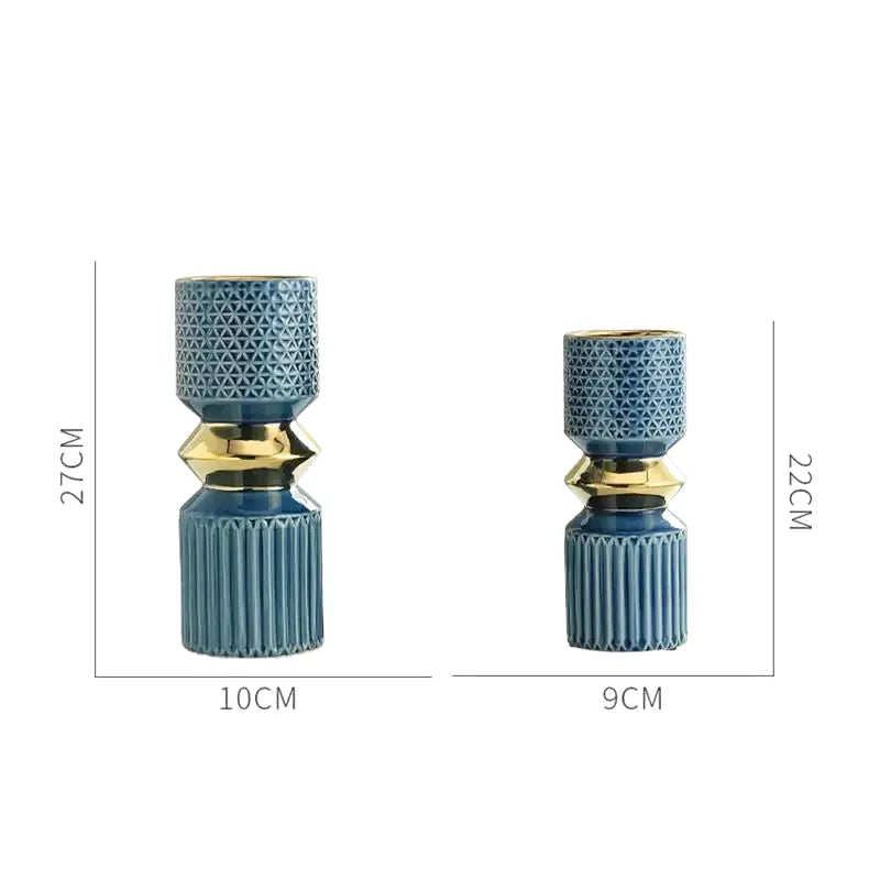 Vase à Fleurs Doré en Céramique | Décoratif, Luxueux et Moderne - Maison Vase