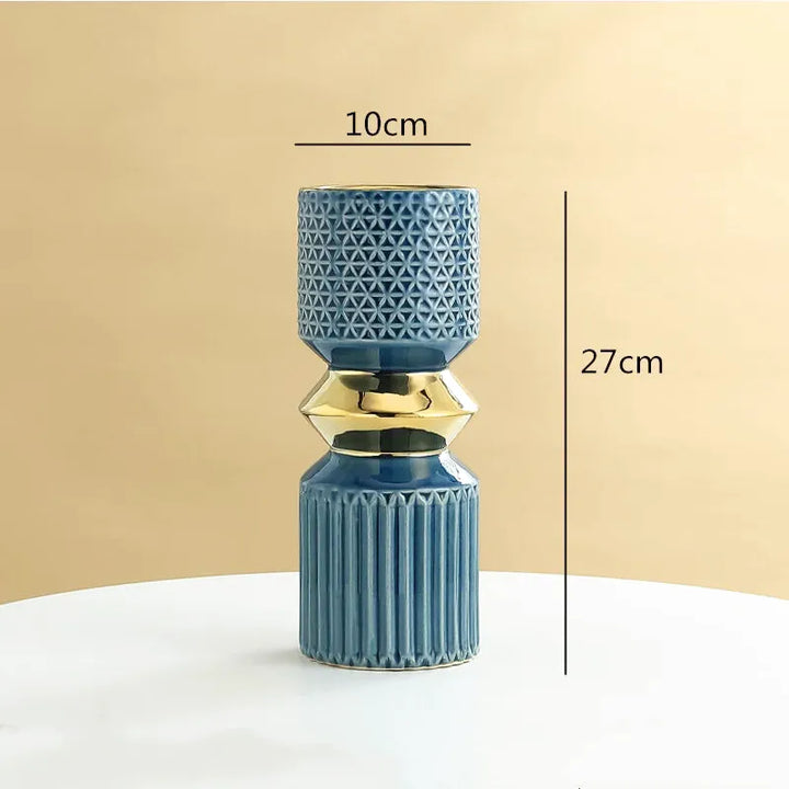 Vase à Fleurs Doré en Céramique | Décoratif, Luxueux et Moderne - Maison Vase