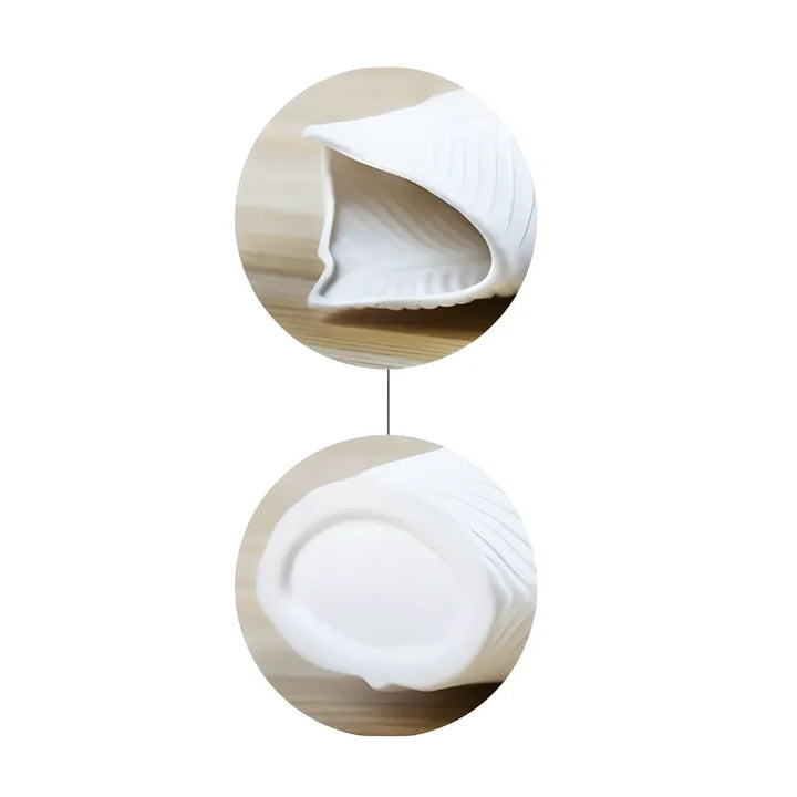 Vase à Fleurs en Céramique Blanche | Plume Élégant - Maison Vase