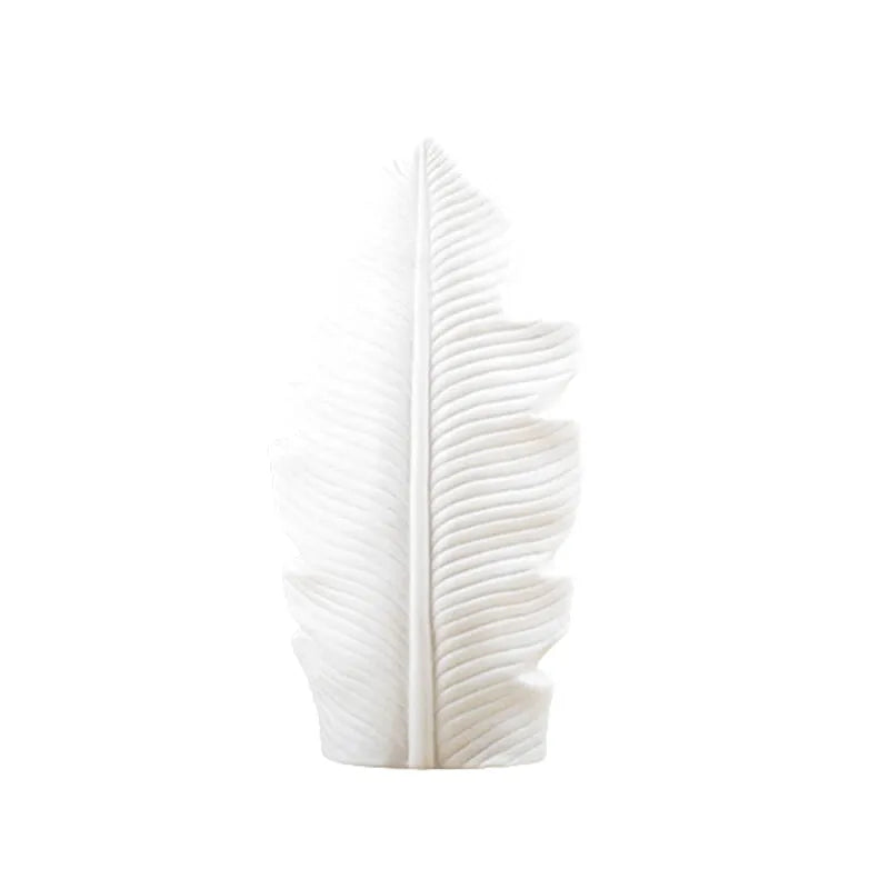 Vase à Fleurs en Céramique Blanche | Plume Élégant - Maison Vase