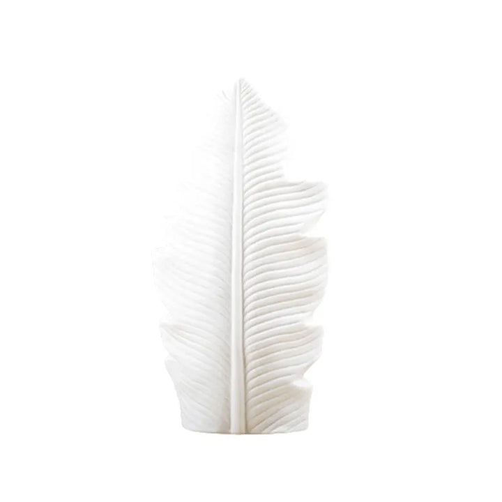Vase à Fleurs en Céramique Blanche | Plume Élégant - Maison Vase