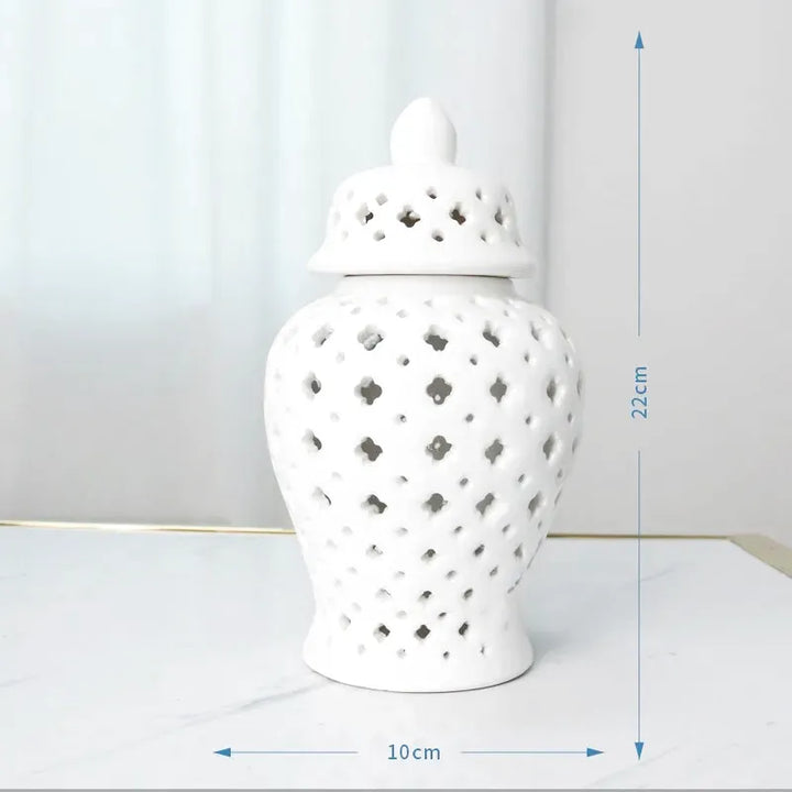 Vase à Fleurs en Céramique | Design Sculpté et Évidé - Maison Vase