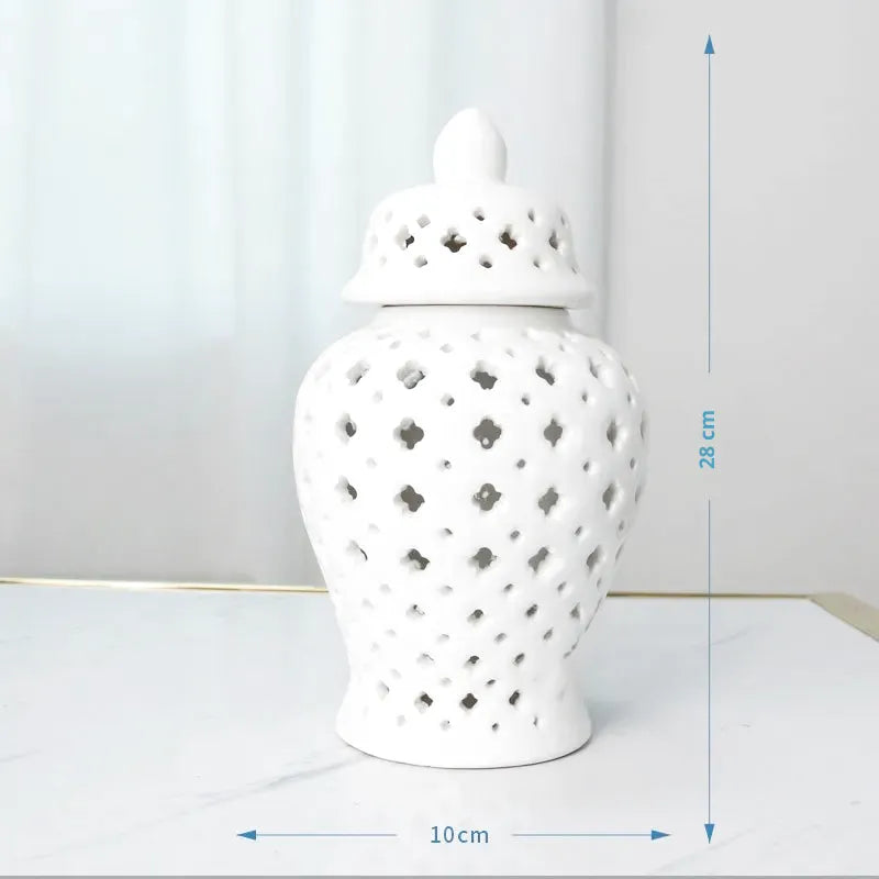 Vase à Fleurs en Céramique | Design Sculpté et Évidé - Maison Vase