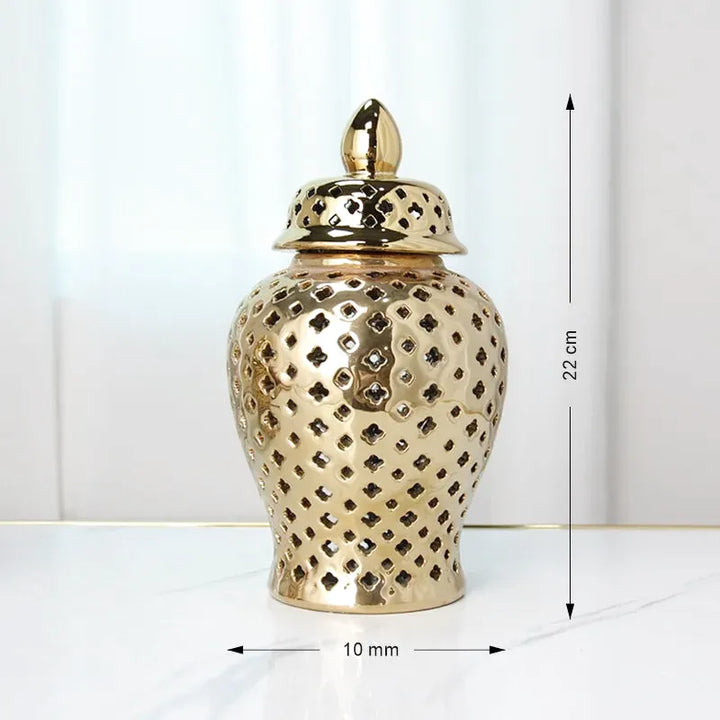 Vase à Fleurs en Céramique | Design Sculpté et Évidé - Maison Vase