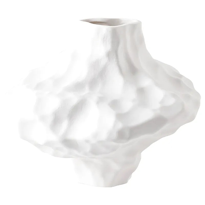 Vase à Fleurs en Céramique Moderne et Décoratif | Design Géométrique Mat - Maison Vase