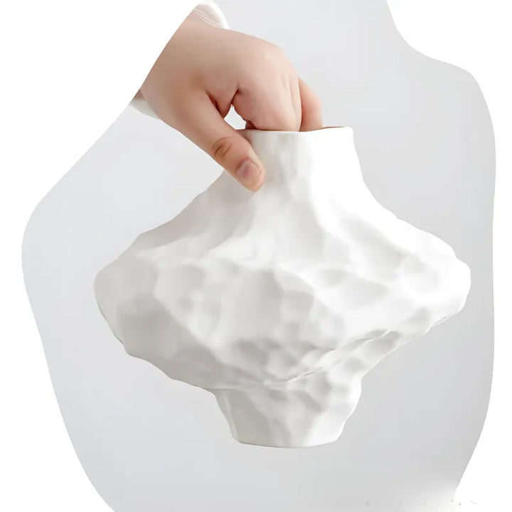 Vase à Fleurs en Céramique Moderne et Décoratif | Design Géométrique Mat - Maison Vase