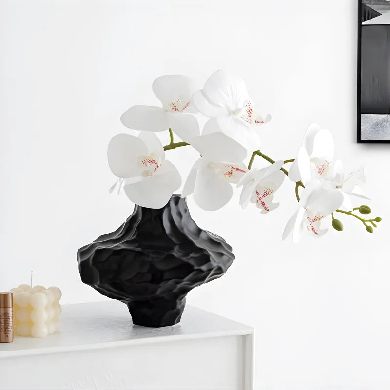 Vase à Fleurs en Céramique Moderne et Décoratif | Design Géométrique Mat - Maison Vase