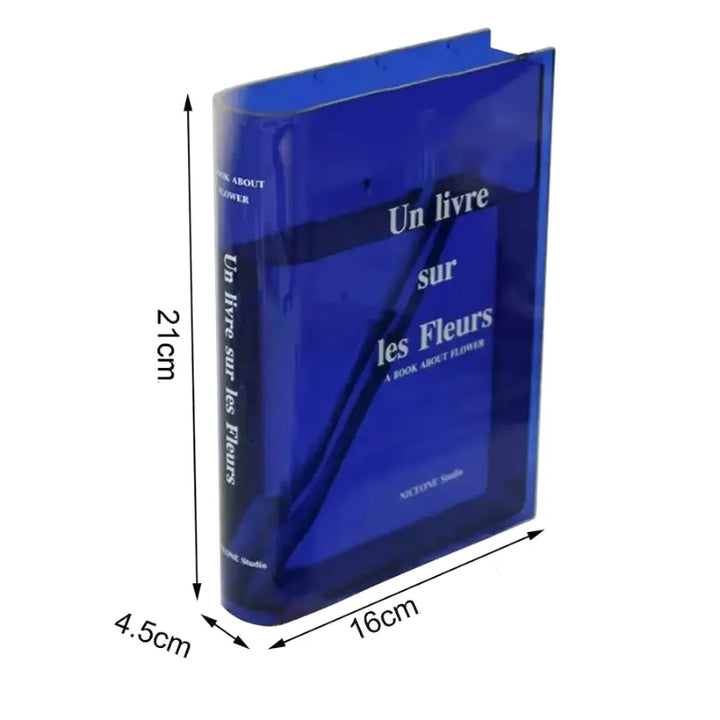 Vase à Fleurs en Forme de Livre Transparent | Design Moderne en Acrylique - Maison Vase