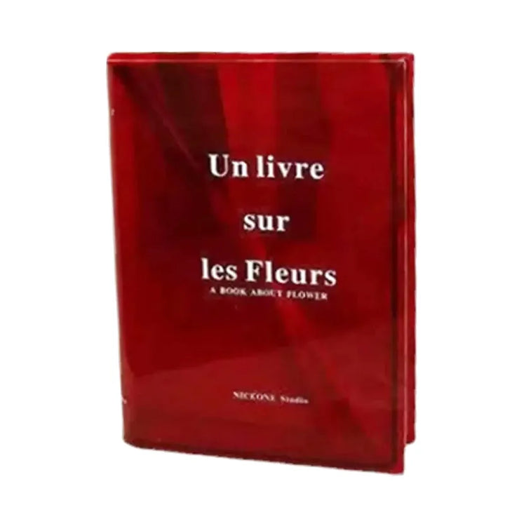 Vase à Fleurs en Forme de Livre Transparent | Design Moderne en Acrylique - Maison Vase