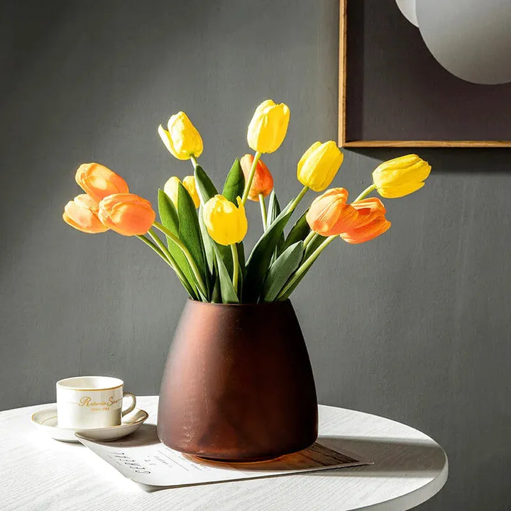 Vase à Fleurs en Verre Dépoli | Scandinave et Minimaliste - Maison Vase