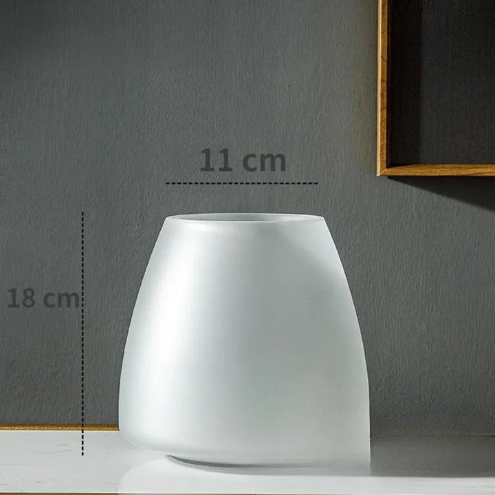 Vase à Fleurs en Verre Dépoli | Scandinave et Minimaliste - Maison Vase