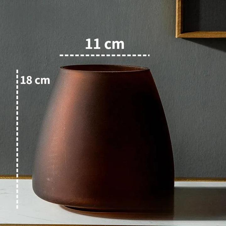 Vase à Fleurs en Verre Dépoli | Scandinave et Minimaliste - Maison Vase