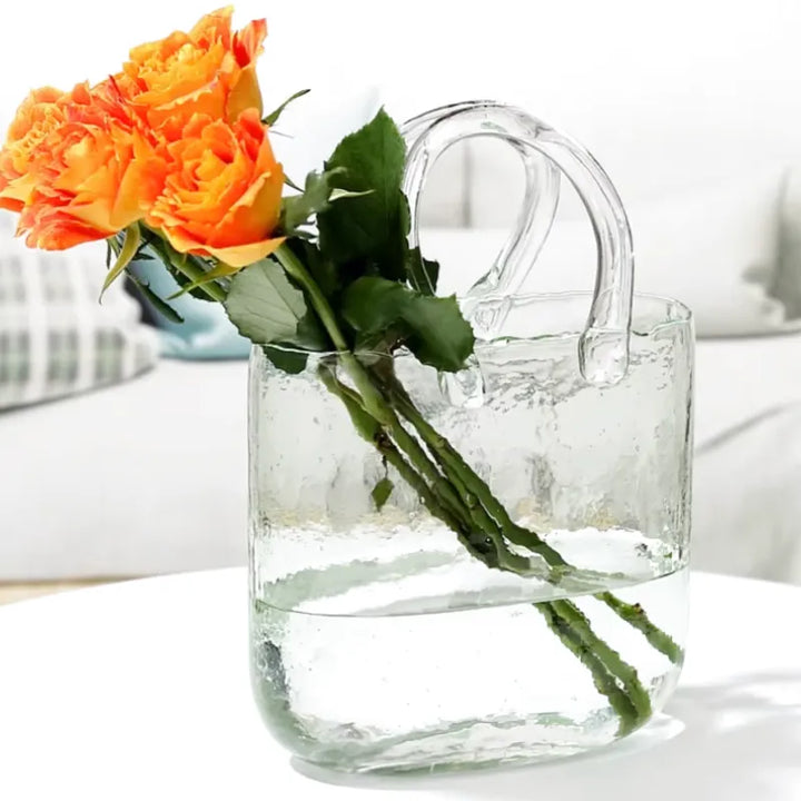 Vase à Fleurs en Verre Scandinave | Design Élégant, Décoratif et Original - Maison Vase
