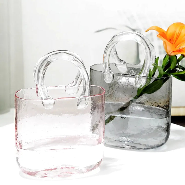 Vase à Fleurs en Verre Scandinave | Design Élégant, Décoratif et Original - Maison Vase