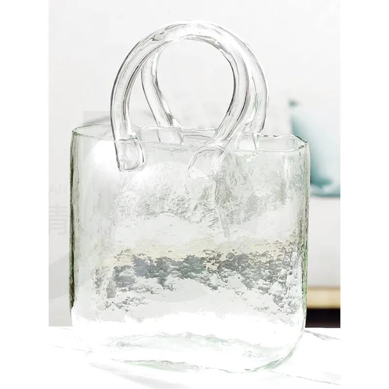 Vase à Fleurs en Verre Scandinave | Design Élégant, Décoratif et Original - Maison Vase