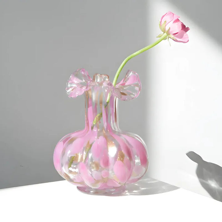 Vase à Fleurs en Verre Soufflé | Élégance Luxueuse & Raffinée - Maison Vase