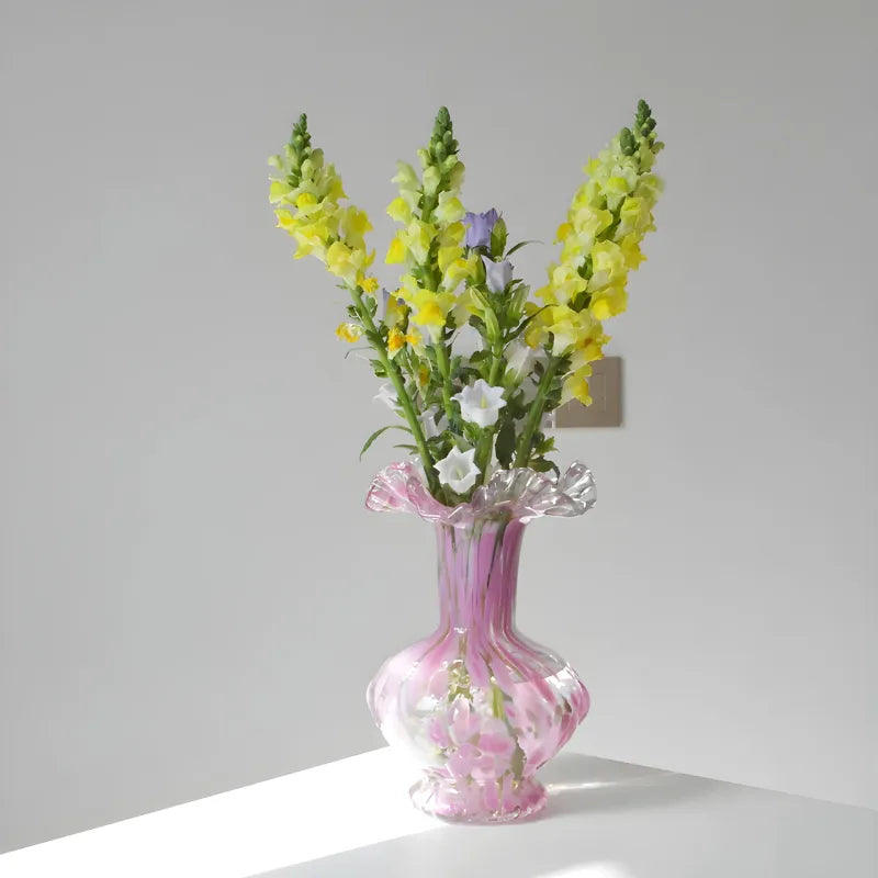 Vase à Fleurs en Verre Soufflé | Élégance Luxueuse & Raffinée - Maison Vase