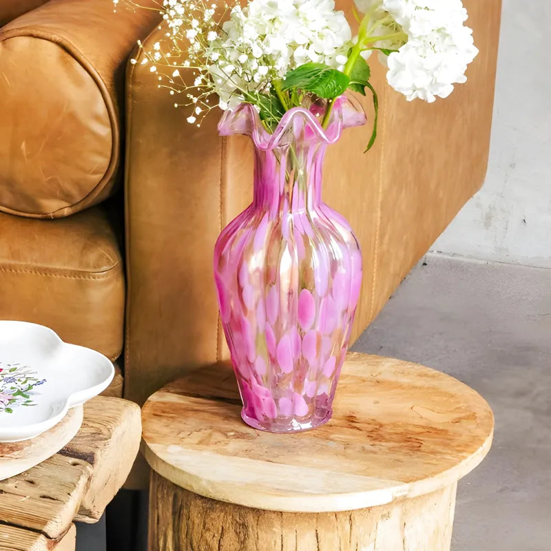 Vase à Fleurs en Verre Soufflé | Élégance Luxueuse & Raffinée - Maison Vase