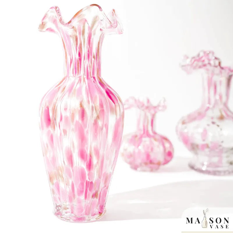 Vase à Fleurs en Verre Soufflé | Élégance Luxueuse & Raffinée - Maison Vase