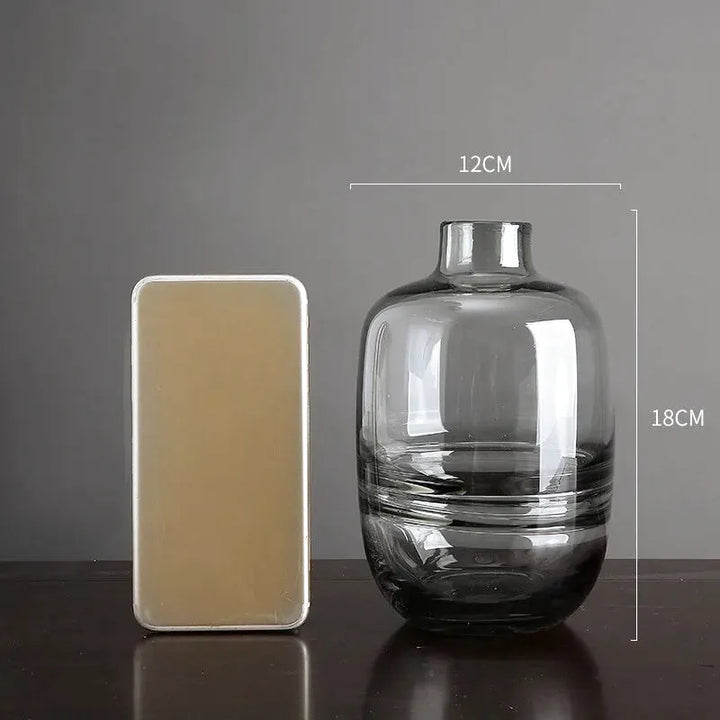 Vase à Fleurs en Verre Transparent | Design Moderne et Élégant - Maison Vase