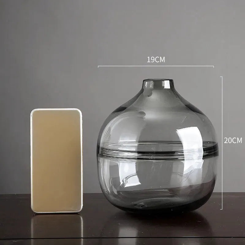 Vase à Fleurs en Verre Transparent | Design Moderne et Élégant - Maison Vase