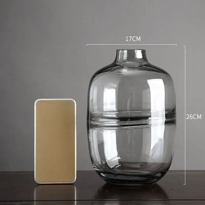 Vase à Fleurs en Verre Transparent | Design Moderne et Élégant - Maison Vase