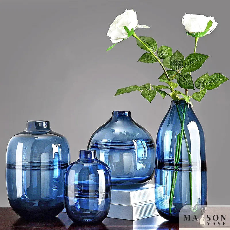 Vase à Fleurs en Verre Transparent | Design Moderne et Élégant - Maison Vase