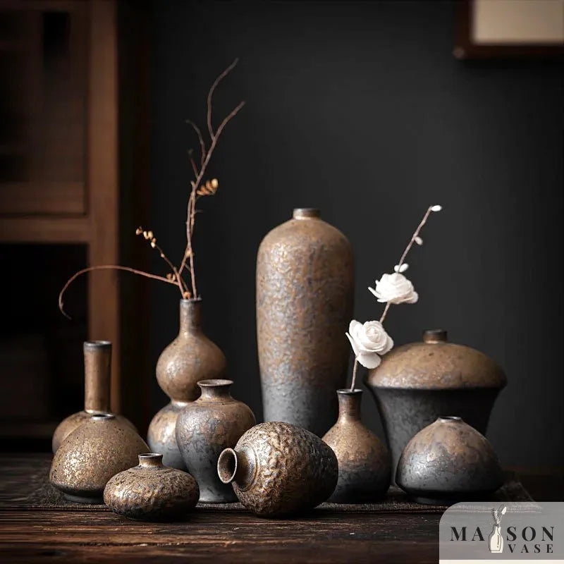 Vase à Fleurs Grec Vintage Décoratif en Céramique - Maison Vase