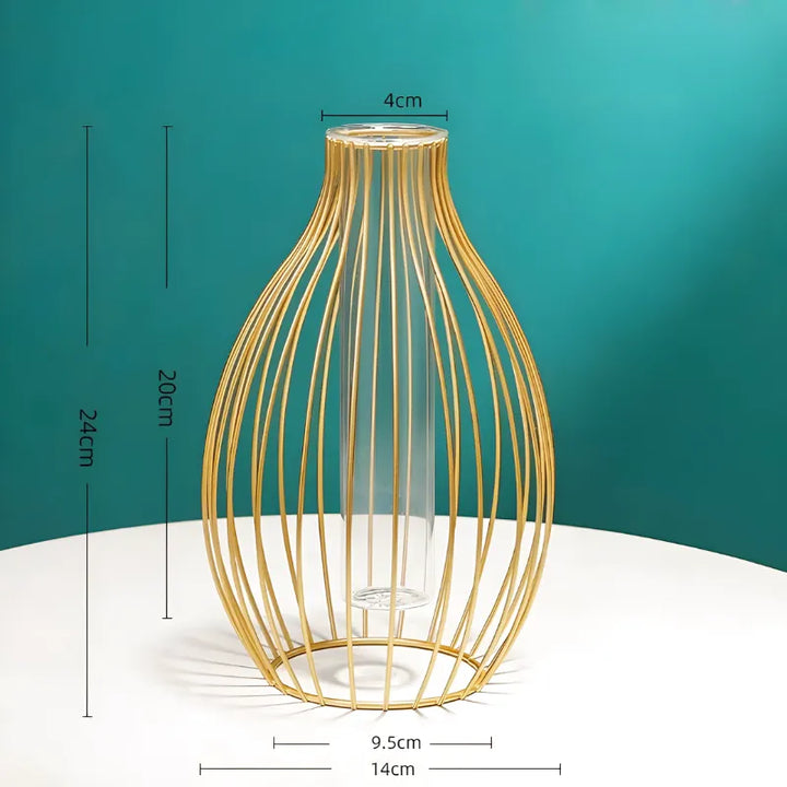 Vase à Fleurs Hydroponique Géométrique | Décoration Scandinave Élégante - Maison Vase