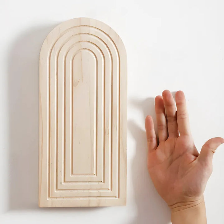 Vase à Fleurs Mural Arqué en Bois Sculpté | Design Boho Moderne et Décoratif - Maison Vase
