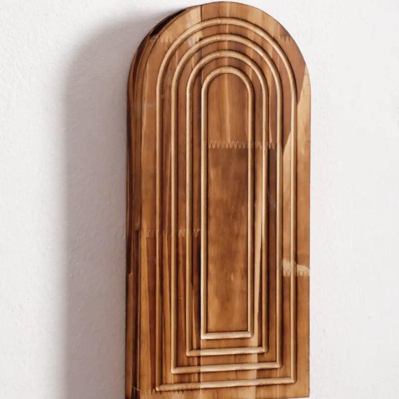 Vase à Fleurs Mural Arqué en Bois Sculpté | Design Boho Moderne et Décoratif - Maison Vase